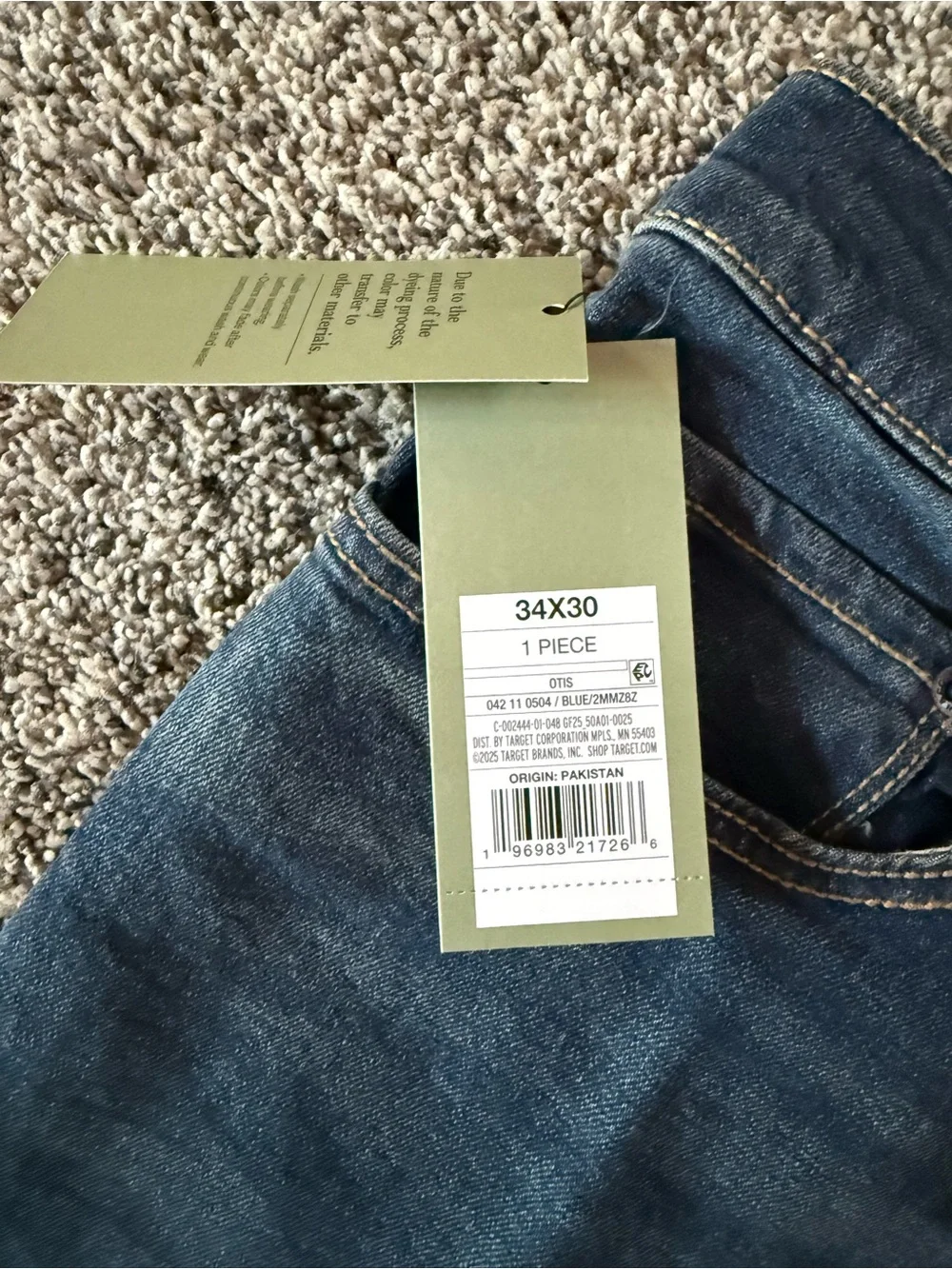 Goodfellow & Co Men’s Straight Jeans in Dark Blue Denim